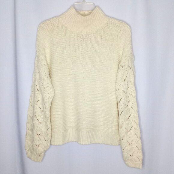 Universal Thread Chunky Knit Sweater Oversized Mock Neck Cotton Relaxed Med - Picture 1 of 5